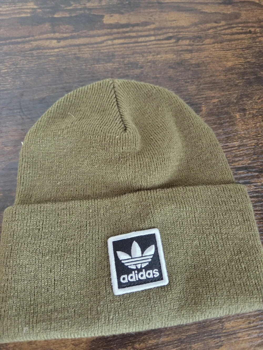 Adidas Originals Tall Utility Beanie Olive Army Green Unisex Streetwear Cuffed0